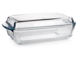Üveg sütőtál - átlátszó - Méretet 4l, 36x20x8cm