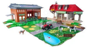 Garázs farm Creatix Farm Station Majorette Bio bolt traktorral és állatokkal 5 éves kortól
