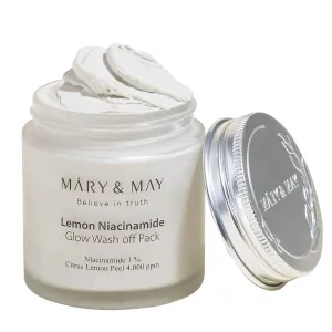 MARY & MAY Világosító arcmaszk Lemon Niacinamide Glow Wash off Pack 125 g