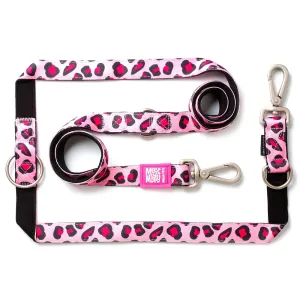 Max & Molly Leopard Pink multifunkcionális póráz kutyáknak, 200x1,5cm