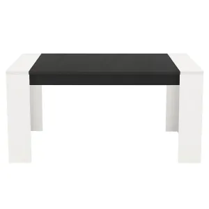 Asztal Cremona TS 155x90 fehér/fekete 11008805