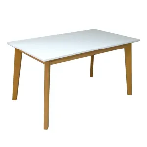 Asztal St-968 – 140+40 fehér/K003 #345923