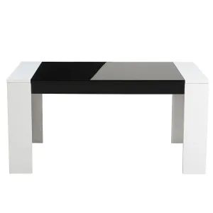 Asztal Toledo TS 155x90 fehér/fekete 11008828