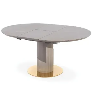 Asztal Muscat 120/160 Szürke/Világos Szürke/Arany