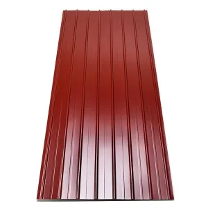 Trapéz alakú lemez H12+ 0,4x906x2000 mm RAL3009 piros