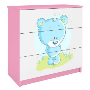 Komód Detsko számára Babydreams Rózsaszín – Medve Modrá