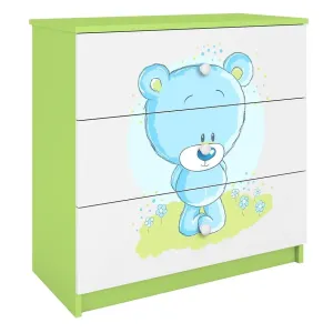 Komód Detsko számára Babydreams Zöld – Medve Modrá