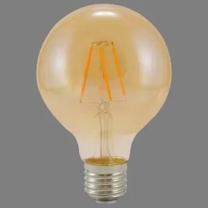 Izzó LED G80 E27 4W filament Vintage Amber 304520