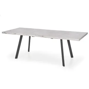 Kinyitható asztalok  Dallas 160/220x90cm Mdf/Acél – Fehér Marmur/Fekete
