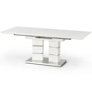 Asztal Lord 160/200 Mdf/Acél – Fehér