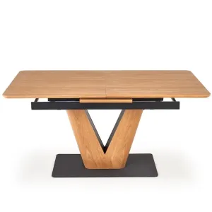 Asztal Umberto 160/200 Mdf/Acél – Tölgy Természetes/Fekete