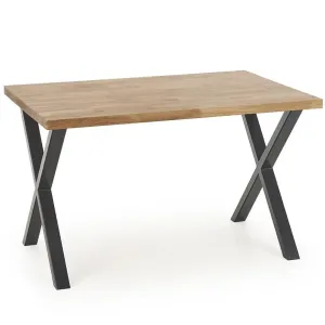 Asztal Apex B) Tölgy Lity 140x85 – Tölgy Természetes/Fekete