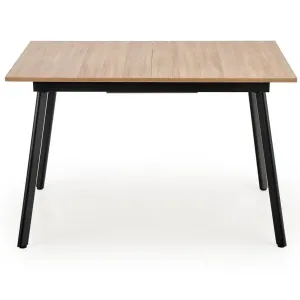 Asztal Albon 120/160 Mdf/Acél – Tölgy Sanoma/Hamuszürke/Fekete
