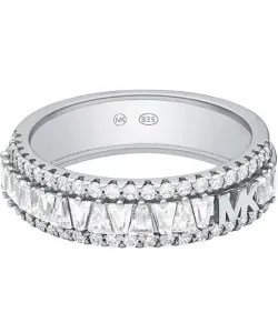Michael Kors Csillogó ezüst gyűrű cirkónium kövekkel MKC1637AN040 60 mm