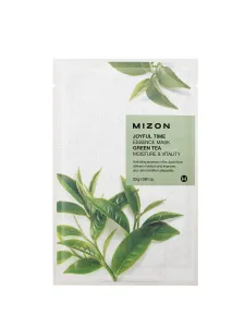 Mizon Bőrápoló 3D maszk zöld teával a hidratálás és a bőr vitalitása érdekében Joyful Time (Essence Mask Green Tea) 23 g