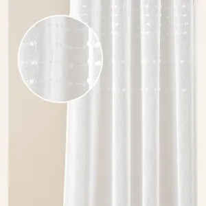 Marisa Minőségi fehér függöny fémkarikákkal 140 x 250 cm