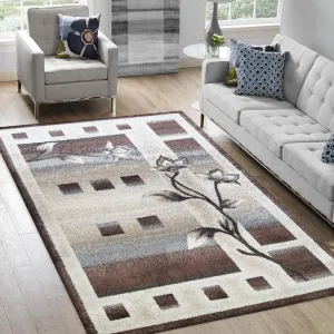 Kiváló minőségű nappali szőnyeg virágmintával Szélesség: 120 cm | Hossz: 170 cm #1173498