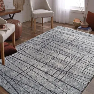 Modern absztrakt szürke szőnyeg Szélesség: 80 cm | Hosszúság: 150 cm #1301611