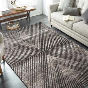 Modern szőnyeg érdekes geometriai mintával, ismétlődő átlós vonalakkal Lățime: 160 cm | Lungime: 220 cm