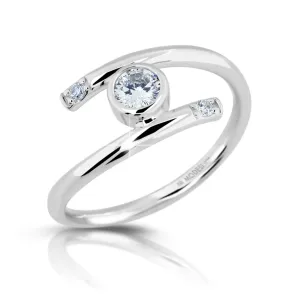 Modesi Gyönyörű ezüst gyűrű cirkónium kövekkel M01017 50 mm