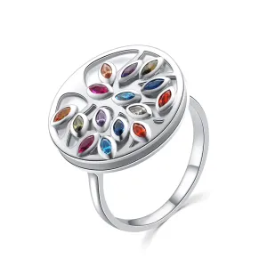 MOISS Eredeti ezüst gyűrű színes cirkónium kövekkel R00021 59 mm
