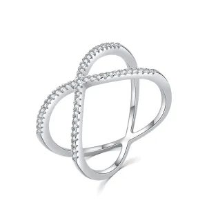MOISS Minimalista dupla ezüst gyűrű cirkónium kövekkel R00021 52 mm