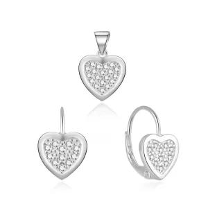 MOISS Romantikus ezüst ékszerkészlet Szív S0000272 (medál, fülbevaló)