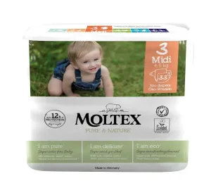 Moltex Pure & Nature Pelenka Moltex Pure & Nature Midi 4-9 kg (33 db)