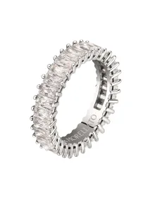 Morellato Csillogó gyűrű átlátszó cirkónium kövekkel Baguette SAVP100 52 mm