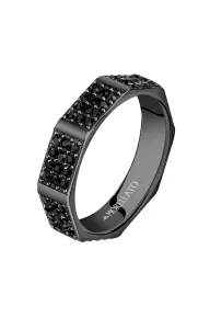 Morellato Időtlen fekete gyűrű kristályokkal Szív SALS84 65 mm