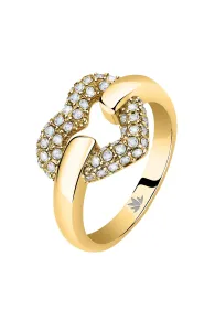 Morellato Romantikus aranyozott acél gyűrű Bagliori SAVO280 52 mm