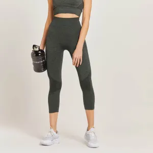 MP Curve magasított derekú, 3/4-es női leggings - Karbon melír - S