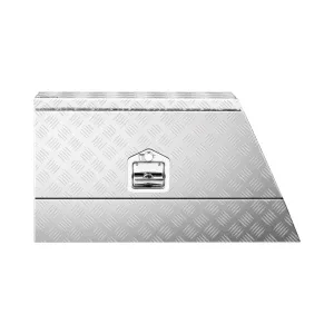 Alumínium box - bordázott lemez - 75 x 25 x 40 cm - 75 L - zárható - ferde | MSW #476230