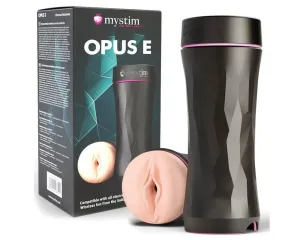 mystim Opus E Vagina - elektro műpunci maszturbátor (natúr-fekete)