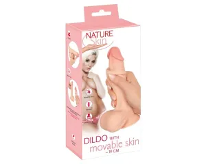 Nature Skin - dildó bőrrel - 19cm (natúr)