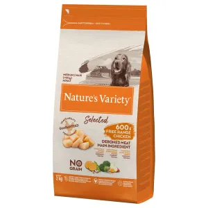 2kg  Nature's Variety Selected Medium / Maxi Adult szabadon tartású csirke száraz kutyatáp