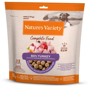 3x120g Nature's Variety Mini pulyka fagyasztva szárított teljes értékű száraz kutyatáp 2+1 ingyen akcióban