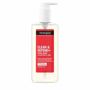 Neutrogena Tisztító gél pattanások ellen Clear & Defend+ (Facial Wash) 200 ml