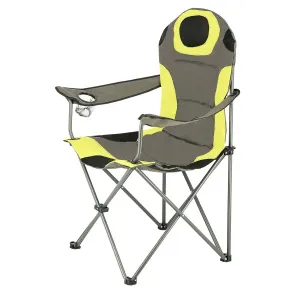 Öszehajtható szék NILS Tábor NC3188 szürke/sárga