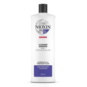 Nioxin Tisztító sampon normál és vastag természetes és kémiailag kezelt hajra System 6 (Shampoo Cleanser System 6) 1000 ml