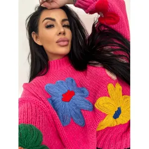 Virágokkal díszített pulóver BEHATI méret: S/M