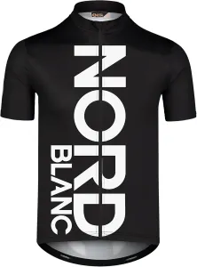 Férfi kerékpározás mez Nordblanc Logo fekete NBSMF7433_CRN