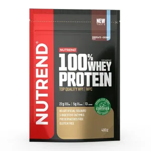 Por koncentrátum Nutrend 100% WHEY Protein 400g  fehér csokoládé-kókusz