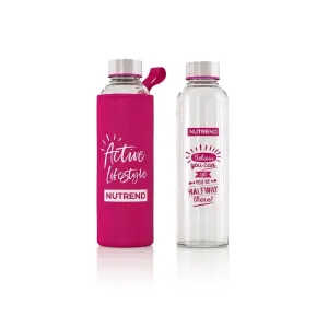 Üvegpalack termo csomagolással Nutrend Active Lifestyle 500 ml  rózsaszín