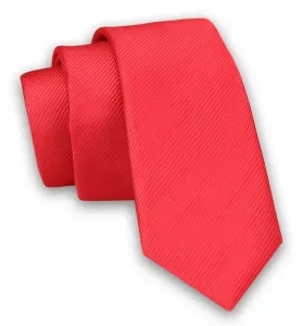 Piros nyakkendő enyhe textúrával