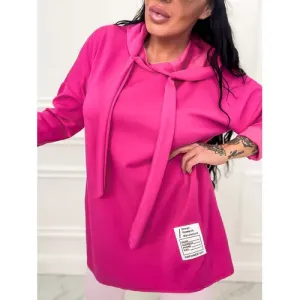 Rózsaszín női tunika kapucnival TAMARI méret: one size
