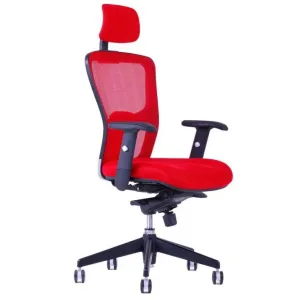 OfficePro Dike ergonomikus irodai szék Szín: piros, Fejtámla: fejtámlával együtt