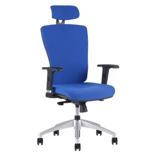 OfficePro Halia ergonomikus irodai szék Szín: kék, Fejtámla: fejtámlával együtt