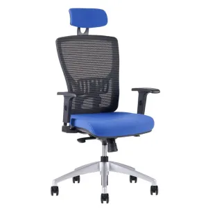 OfficePro Halia Mesh ergonomikus irodai szék Szín: kék, Fejtámla: fejtámlával együtt