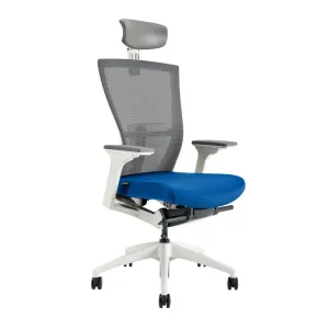 OfficePro Merens White ergonomikus irodai szék Szín: kék, Fejtámla: fejtámlával együtt